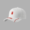 Boné Baseball Solid Bunny - Branco Vermelho