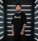 Camiseta OverSized - Preta - Bunny Lettering