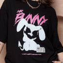 Camiseta Oversized Dark Smile - Preta
