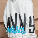 Moletom Canguru Lettering Strret  - Branco
