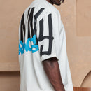 Camiseta Oversized Lettering Street - Branca
