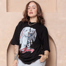 Camiseta Oversized Cyber Bunny - Preta