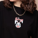 Camiseta Oversized Joker Bunny - Preta