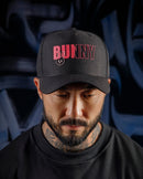 Boné Baseball BUN/NY College - Preto Vermelho