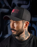 Boné Baseball BUN/NY College - Preto Vermelho