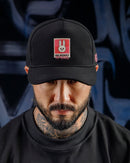 Boné Snapback Mr.Bunny Company Patch - Preto Vermelho