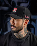 Boné Snapback Mr.Bunny Company Patch - Preto Vermelho