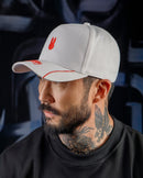 Boné Baseball Solid Bunny - Branco Vermelho