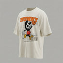 Camiseta Oversized Mickey Bunny - Off White