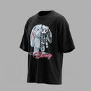 Camiseta Oversized Cyber Bunny - Preta